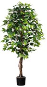 Sztuczna roślina Ficus benjamin, 160 cm, zielona