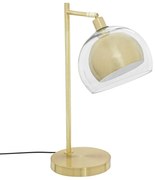 Lampka nocna złota glamour, metal i szkło, 48 cm