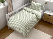 PrzytulneMieszkanie.pl PrzytulneMieszkanie.pl Bawełniana pościel do łóżeczka Renforcé GRENTIS zielona Rozmiar pościeli: 45 x 65 cm | 90 x 135 cm