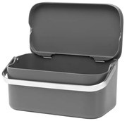 Ciemnoszary pojemnik na odpadki organiczne 1,8 l SinkSide – Brabantia