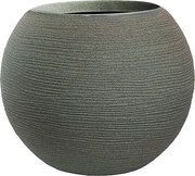 Wazon z żywicy Botticelli Verde w kształcie kuli, do roślin doniczkowych i ogrodowych, 40x33 cm
