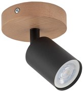 Oświetlenie punktowe TOP WOOD 1xGU10/10W/230V czarny/drewno
