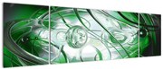 Zielony abstrakcyjny obraz (170x50 cm)