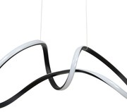 Lampa wisząca TESORO BLACK 48W LED, czarna, zawijas
