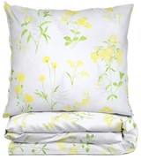 Pościel bawełniana Premium Bielbaw 140x200 Bratki żółta GRENO