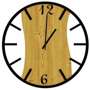 Nowoczesny sosnowy zegar ścienny N7-N27
