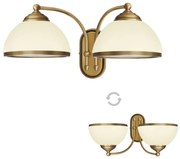 Klasyczny kinkiet z dwoma kloszami YR-K2E