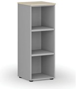 Regał biurowy PRIMO GRAY, 400 x 420 x 1087 mm, szary/brzoza
