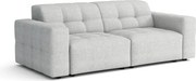 Sofa Bergamo 2-osobowa, tkanina Raven 6 jasnoszara – 204×102×70 cm