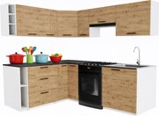 Meble kuchenne narożne  dąb artisan P6-L09