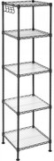 Półka modułowa LOGAR o czarnej konstrukcji, 5 półek
