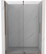 Mexen Velar drzwi prysznicowe rozsuwane 130 cm, transparent, różowe złoto - 871-130-000-01-60