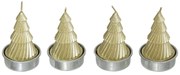 Świeczki w ksztalcie choinki, tealight, 4 sztuki