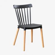 Krzesło Do Jadalni Z Drewna Bukowego I Polipropylenu Royal Czarna - Sklum