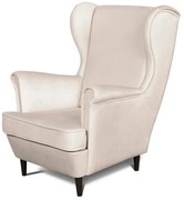 Beżowy tapicerowany fotel wypoczynkowy Z5-R84