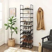 Szafka na Buty - metalowy, czarny, stojak na buty