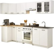 Biały komplet mebli kuchennych narożnych 300 cm S9-E30