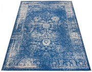 Ciemnogranatowy dywan pokojowy retro K7-A96