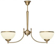 Żyrandol klasyczny z dwoma kloszami YR-S2AE