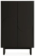 Czarna szafka 80x130x40 cm Solei – MOME