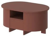 Ława owalna LUMIA AC 68x100 bordowa HUBERTUS