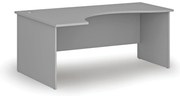 Ergonomiczne biurko  PRIMO GRAY, 180x120 cm, lewe, szare