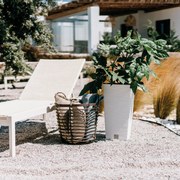 Donica ogrodowa kwadratowa Furu Square 45 cm biały PROSPERPLAST