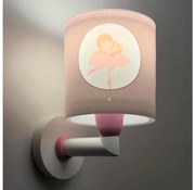 Dalber 60919 - Dziecięca lampa ścienna PRINCESS DANCE 1xE27/15W/230V różowa