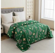 Narzuta na łóżko GREEN CHRISTMAS, zielony Rozmiar: 170 x 210 cm