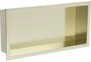 Mexen X-Wall-R półka wnękowa z kołnierzem 45 x 20 cm, złota szczotkowana - 1950452010
