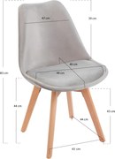 Zestaw 4 Krzese Synk Aksamitne