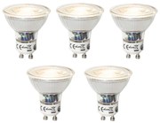 Zestaw 5 Ściemnianych Żarówek LED GU10 7W 600 lm 3000K