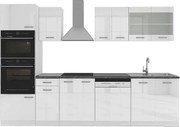 Aneks kuchenny biały wysoki połysk/biały 300x60x81.6 r-line