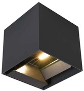 Solarny kinkiet LED z czujnikiem, 9W/5V, IP65, 2600 mAh, antracyt