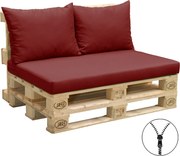 Doppler Poduszki na siedzisko paletowe, poduszka + 2x poduszka, czerwone