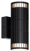 Designerska lampa ścienna zewnętrzna czarna 2-światłowa IP44 - Boris