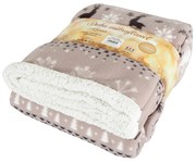 B.E.S. Petrovice Kocyk dla niemowląt BuffaloPłatki śniegu szaro-biały, 150 x 200 cm