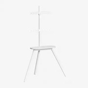 Trójnógowy Stojak Na Telewizor Z Metalu I Drewna Franzier Biała - Sklum