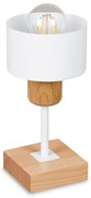 Lampka nocna stołowa DTI-WE10x10BU buk biała 1xE27