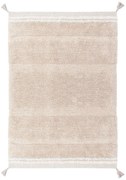 Jasnoróżowy bawełniany dywan tkany ręcznie odpowiedni do prania 120x160 cm Bloom Rose – Lorena Canals