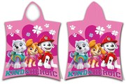 Różowe ponczo dziecięce frotte Paw Patrol – Jerry Fabrics