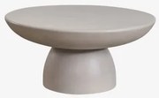 Okrągły Stolik Kawowy Ø70 Cm Z Cementu Zenadia Sand Grey - Sklum