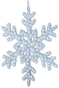 Szklana ozdoba świąteczna ø 6 cm Snowflake – Dakls