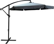 Wodoodporny parasol ogrodowy i tarasowy CYNIA w kolorze ciemnoszarym waga 11,7 kg wymiary 300x300x245 cm