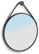 Okrągłe lustro ścienne w metalowej ramie, Ø 40 cm