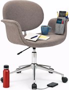 Brązowoszare obrotowe krzesło biurowe B4-G03