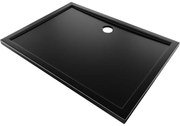 Mexen Flow brodzik prostokątny slim 80 x 70 cm, czarny mat - 46R707080