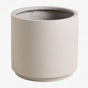 Donica Zewnętrzna Saturno Z Polistonu Biała & Ø45 Cm - ↑40 Cm - Sklum