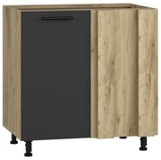 Szafka kuchenna narożna 100(80) VENTO DN-100/82 antracyt HALMAR