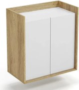 Szafka modułowa dwudrzwiowa hikora + biel alpejska M3-G68